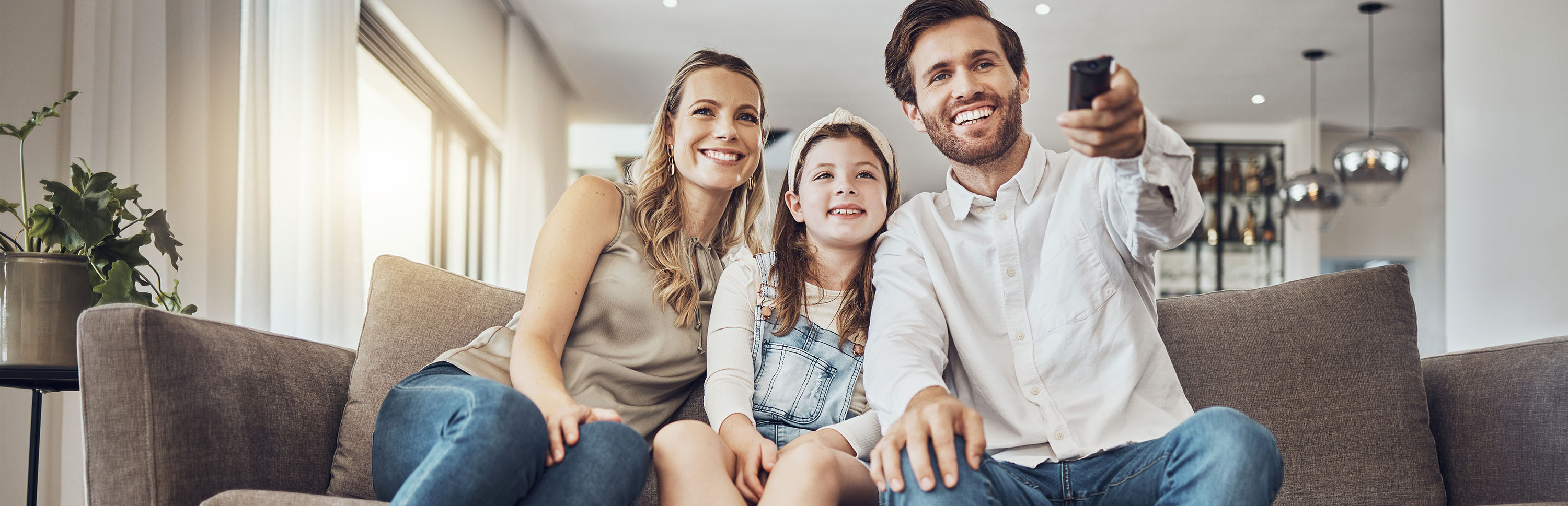 Family Watching TV